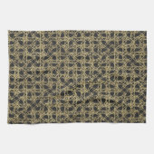 Gold Scratch Golden Modern Glamour Unique Elegant Theedoek (Horizontaal)