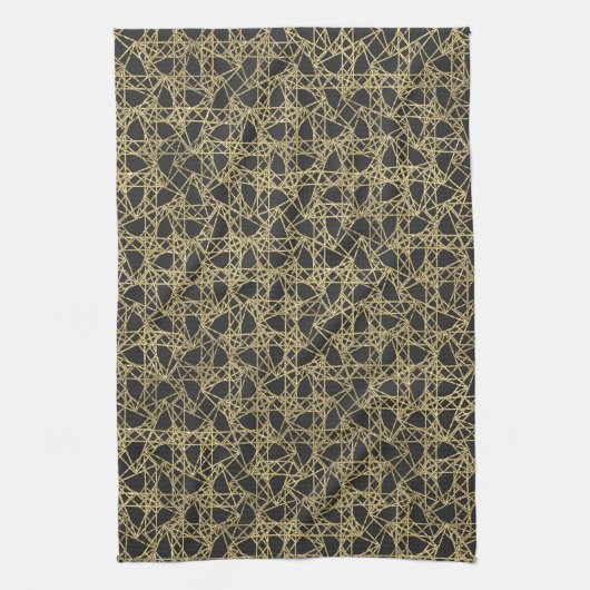 Gold Scratch Golden Modern Glamour Unique Elegant Theedoek (Verticaal)