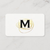 Gold Scribble / Monogram Visitekaartje (Voorkant)