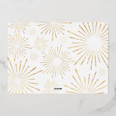 Gold script 2 foto modern folie feestdagenkaart (Achterkant)