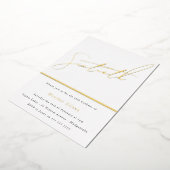 Gold Script 60th Birthday Party Golden Folie Uitnodiging (Gedraaid)