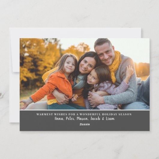 Gold Script 6-fotoserie kerstfeestdag Feestdagenkaart (Achterkant)