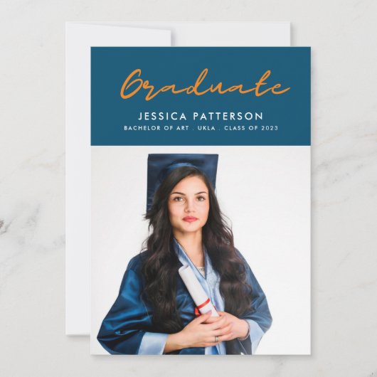 Gold Script Afstuderen Aankondiging (Voorkant)