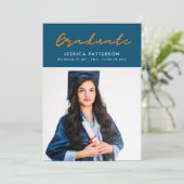 Gold Script Afstuderen Aankondiging (Staand voorkant)