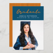 Gold Script Afstuderen Aankondiging (Voorkant / Achterkant)