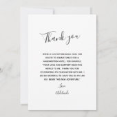 Gold Script-Afstuderen - Hartelijk dank met foto Bedankkaart (Achterkant)