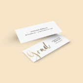 Gold Script Afstuderen Naam Kaart Mini Visitekaartje