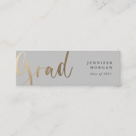 Gold Script afstuderen naamkaart Mini Visitekaartje