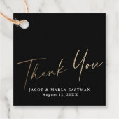 Gold script bedankt je moderne minimum bedankjes labels (Voorkant)