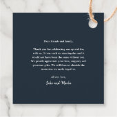 Gold script bedankt je moderne minimum bedankjes labels (Achterkant)