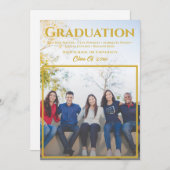 Gold Script-bedekking | Groepsfoto-Afstuderen Aankondiging (Voorkant / Achterkant)