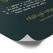 Gold Script Berries Foto Guestbook Weddenschap Poster (Hoek)