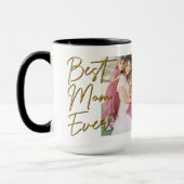 Gold Script Beste Mama Ooit Foto Verjaardag Koffie Mok (Links)