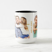 Gold Script Beste vader ooit Foto Verjaardag Koffi Mok (Midden)