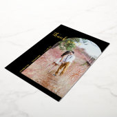 Gold Script boogfoto bedankt je Folie kaart (Gedraaid)