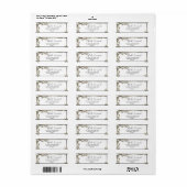 Gold Script Botanical Return Address Label (Full Sheet)