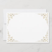 Gold Script Botanische Lijst bruiloft Save The Date (Achterkant)
