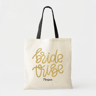 Gold Script Bride Tribe Tas