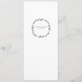 Gold Script Calligraphy Classic Wedding Dinner Menu (Achterkant)