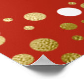 Gold Script Confetti Afstudeerder Party Red Welcom Poster (Hoek)