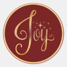 Gold Script Elegant Joy Holiday Kerstmis