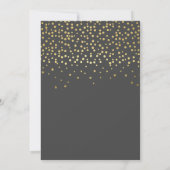 Gold Script en Confetti | Kerstfeest Kaart (Achterkant)