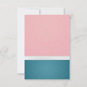 Gold Script en White Ribbon Pink Blue Baby shower Kaart (Achterkant)