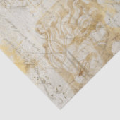 Gold Script Ephemera Franse decoupage Tissuepapier (Detail)