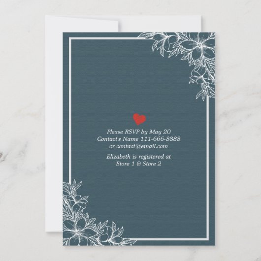 Gold Script Floral Brunch Bubble Vrijgezellenfeest Kaart (Achterkant)