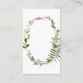 Gold Script Floral WreatBaby shower Book Request Informatiekaartje (Achterkant)