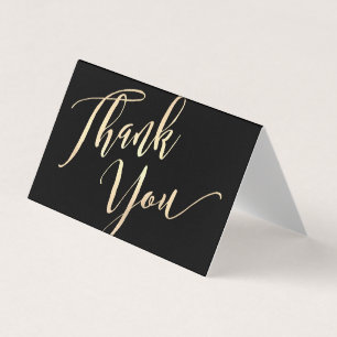 Gold Script Font Calligrafie Dank u Visitekaartje