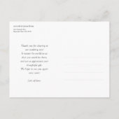 Gold Script Foto Dank u bruiloft Briefkaart (Achterkant)