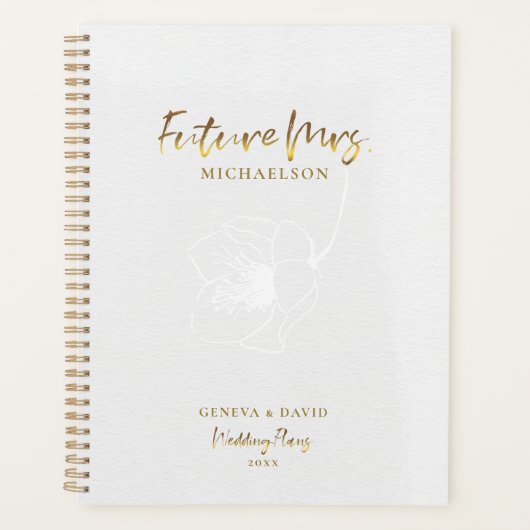 Gold Script Future Mrs. Wedding Planner (Voorkant)