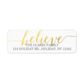 Gold Script Geloven | Etiket retouradres (Voorkant)