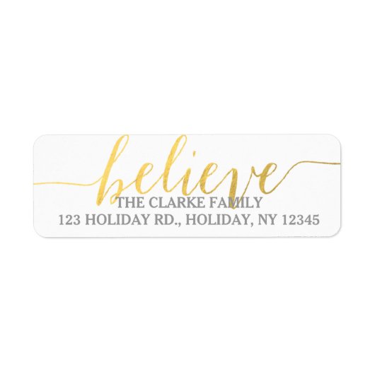 Gold Script Geloven | Etiket retouradres (Voorkant)