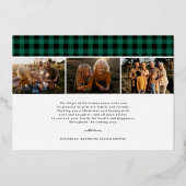 Gold Script | Glory to God Kerstfeestay Foto Folie Feestdagenkaart (Achterkant)