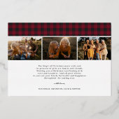 Gold Script | Glory to God Kerstfeestay Foto Folie Feestdagenkaart (Achterkant)