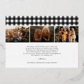 Gold Script | Glory to God Kerstfeestay Foto Folie Feestdagenkaart (Achterkant)