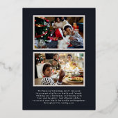 Gold Script | Glory to God Kerstfeestay Foto Folie Feestdagenkaart (Achterkant)