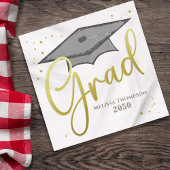 Gold Script Graduation Party Custom Servet