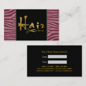 Gold Script Hair Stylist Salon Appointment #9 Afsprakenkaartje (Voorkant / Achterkant)