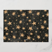 Gold Script Happy Nieuwjaar foto Folie Feestdagenkaart (Achterkant)