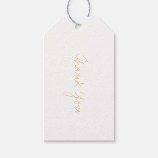Gold Script - Hartelijk dank - Label voor cadeau Cadeaulabel (Voorkant)