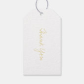 Gold Script - Hartelijk dank - Label voor cadeau Cadeaulabel (Achterkant)