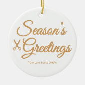Gold Script Holiday Ornament for Stylists (Voorkant)