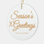 Gold Script Holiday Ornament for Stylists (Links)