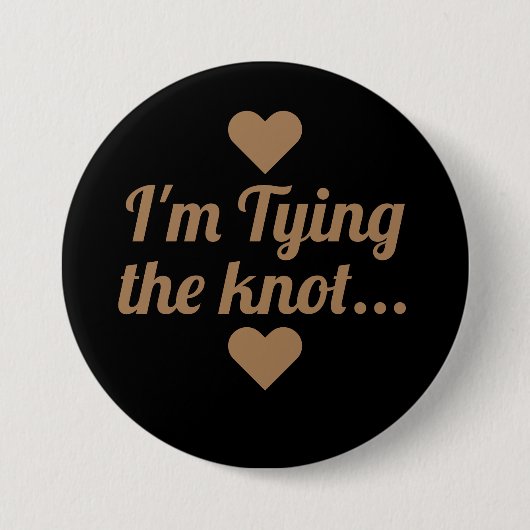 Gold Script Ik bind de knoop Button (Voorkant)