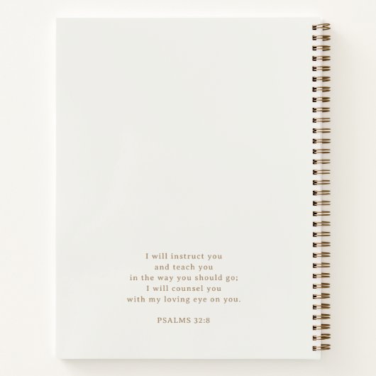 Gold Script Ivory Bible Study Notitieboek (Achterkant)