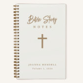 Gold Script Ivory Design Bible Study Hardcover Notitieboek (Voorkant)