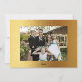 Gold Script Joy Photo Holiday Card Feestdagenkaart (Achterkant)